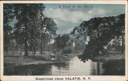 A View of the River, Valatie, N. Y. Postcard