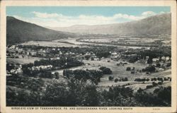 Bird's-Eye View of Tunkhannock and Susquehanna River Postcard