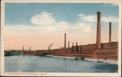 Mills on the River, Lowell, Mass. Postcard