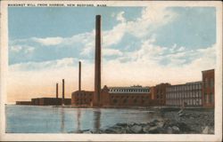 Manomet Mill from Harbor, New Bedford, MA Postcard