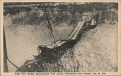 Collapse of Falls View Bridge, Jan. 27, 1938 Postcard