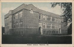 Public School, Warren, IL Postcard