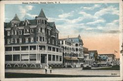 The Majestic Hotel on Ocean Pathway, Ocean Grove, NJ Postcard