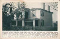 Woodrow Wilson's Birthplace, Staunton, VA Postcard