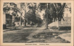 Washington Street, Duxbury, Mass. Postcard