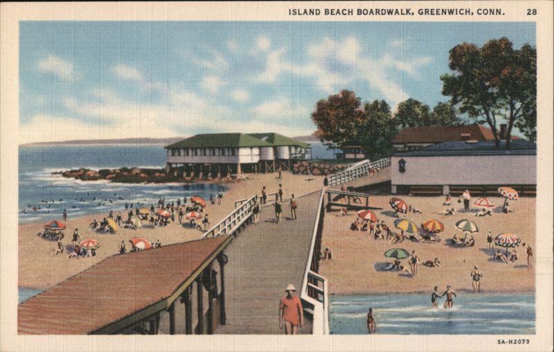 Island Beach Boardwalk, Greenwich, CT Connecticut