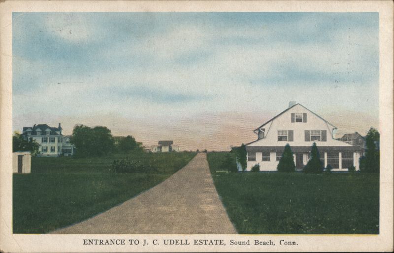 Entrance to J. C. Udell Estate, Sound Beach, Conn. Greenwich Connecticut