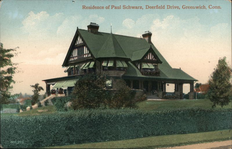 Residence of Paul Schwarz, Deerfield Drive, Greenwich, Conn. Connecticut