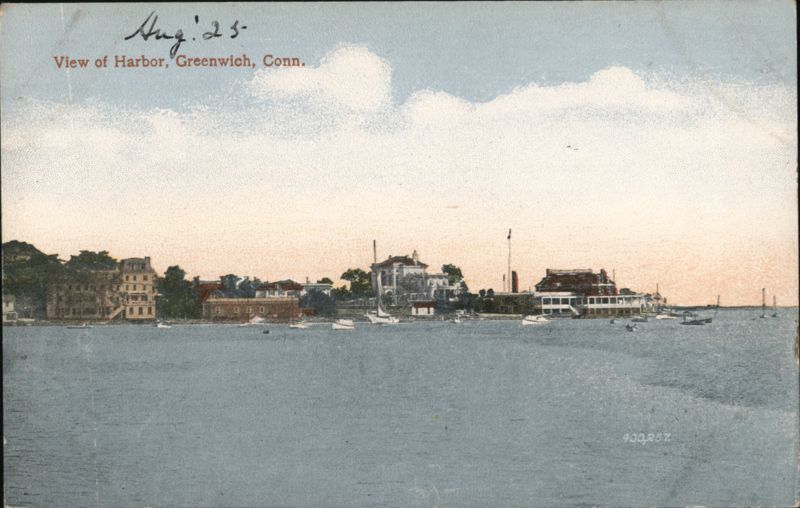 View of Harbor, Greenwich, Conn. Connecticut