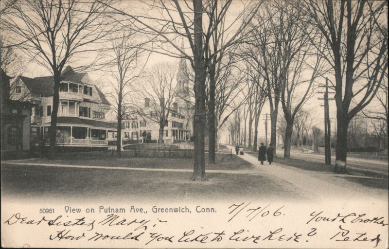 View on Putnam Avenue, Greenwich, CT Connecticut