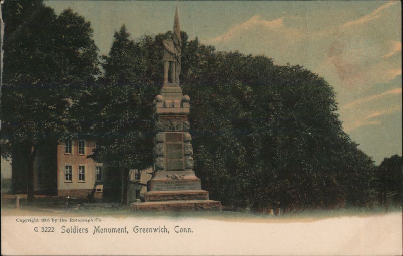 Soldiers Monument, Greenwich, Conn. Connecticut