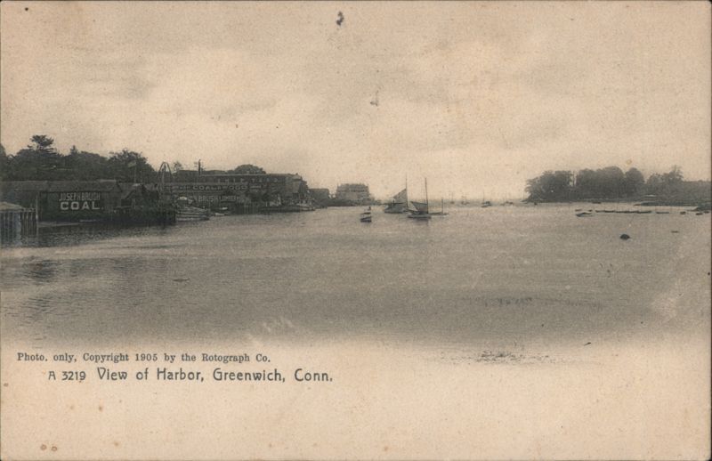 View of Harbor, Greenwich, Conn. Connecticut