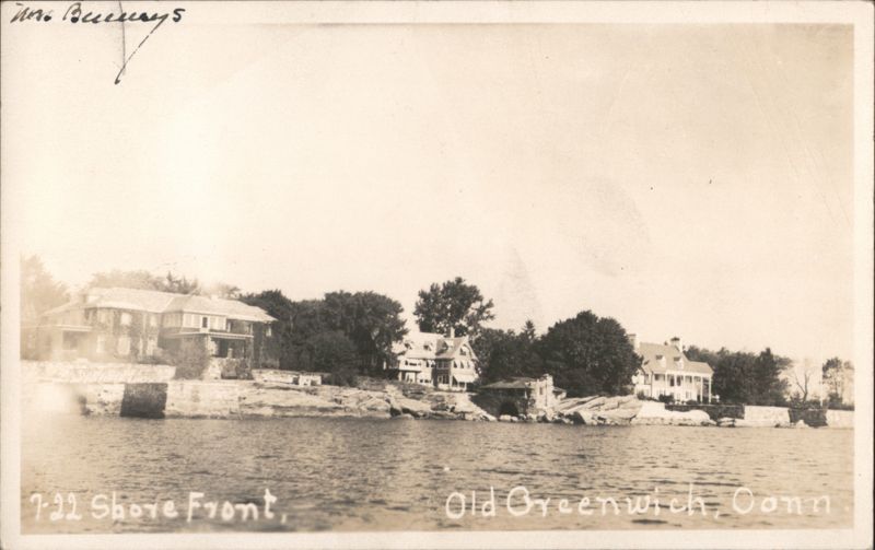 Shore Front, Old Greenwich, Conn Connecticut