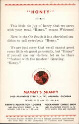 Mammy's Shanty Restaurant, Atlanta, Georgia Postcard