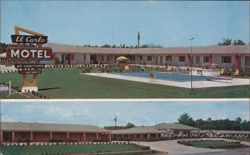 El Carlo Motel with Swimming Pool, Valdosta, GA Postcard