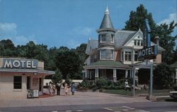 Tower Motel and Victorian House, Hot Springs, AR Postcard