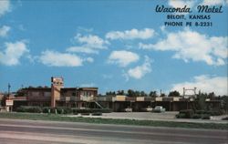 Waconda Motel, Beloit, Kansas Postcard