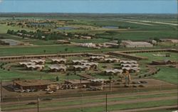 Aerial View of the Diamond Inn Motor Inn Postcard