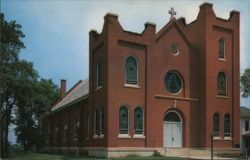 St. Joseph Church Home of the Biblesta Parade 1st Saturday of October Postcard