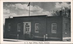 U.S. Post Office, Paola, Kansas Postcard
