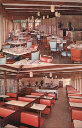 Interior Views of Neilsen East Restaurant, Riverside, CT Postcard