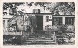 La Cremaillere Restaurant (Entrance), Greenwich, Conn. Postcard