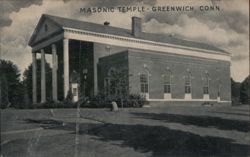 Masonic Temple - Greenwich, Conn. Postcard
