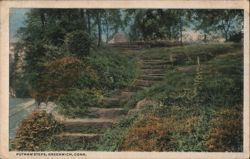 Putnam Steps, Greenwich, CT Postcard