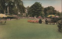 Garden and Lawn, Pickwick Arms Hotel Postcard