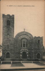 St. Mary's R.C. Church, Greenwich, CT Postcard