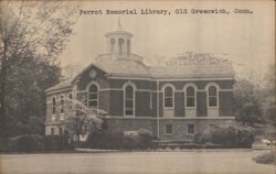 Perrot Memorial Library, Old Greenwich, CT Postcard
