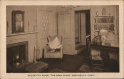 Reception Room, 'The Open Door', Greenwich, CT Postcard