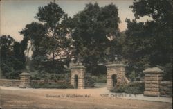 Entrance to Winchester Hall, Port Chester, NY Postcard