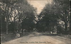 Putnam Ave. Looking East, Greenwich, Conn. Postcard