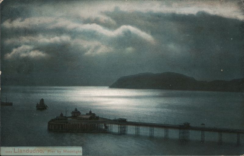 Llandudno Pier by Moonlight Wales