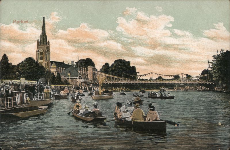 Boating on the River at Marlow United Kingdom