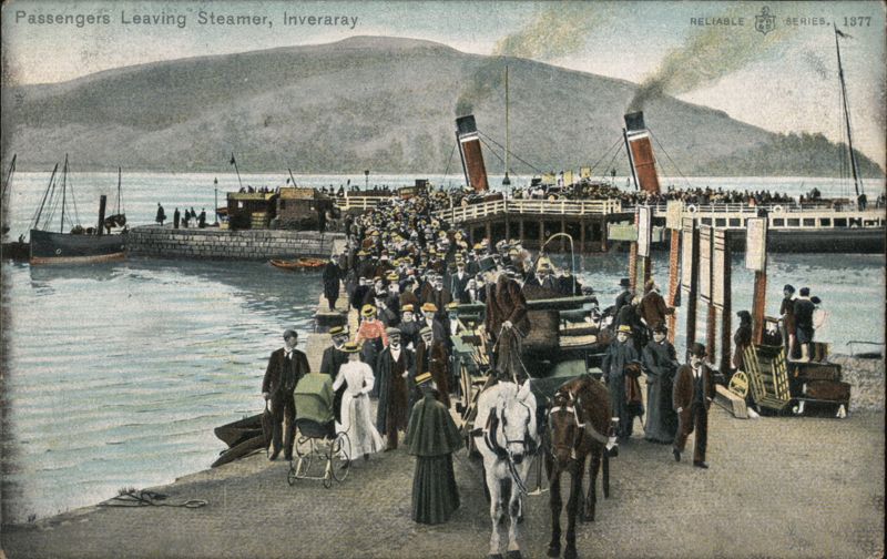 Passengers Leaving Steamer, Inveraray Scotland