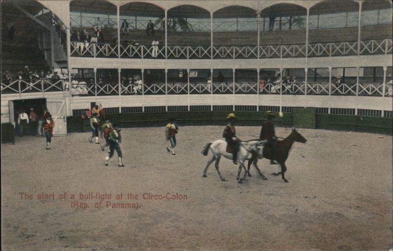 Start of a Bull-fight at the Circo-Colon, Panama