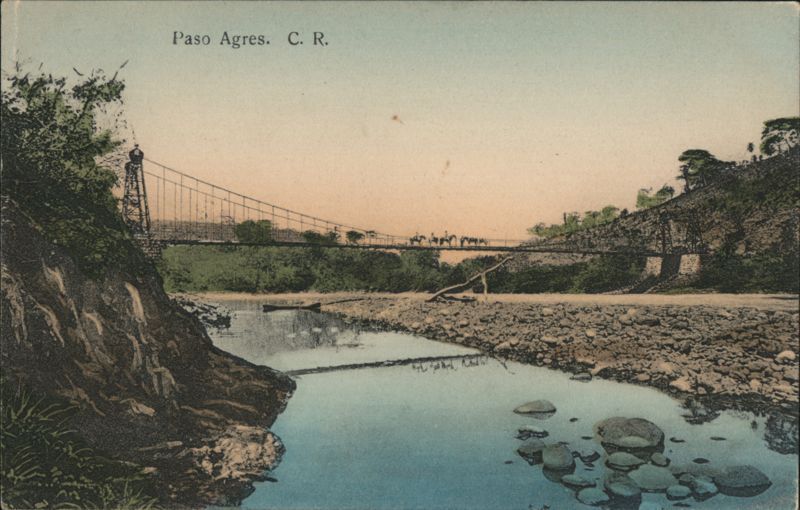 Suspension Bridge at Paso Agres Costa Rica Central America
