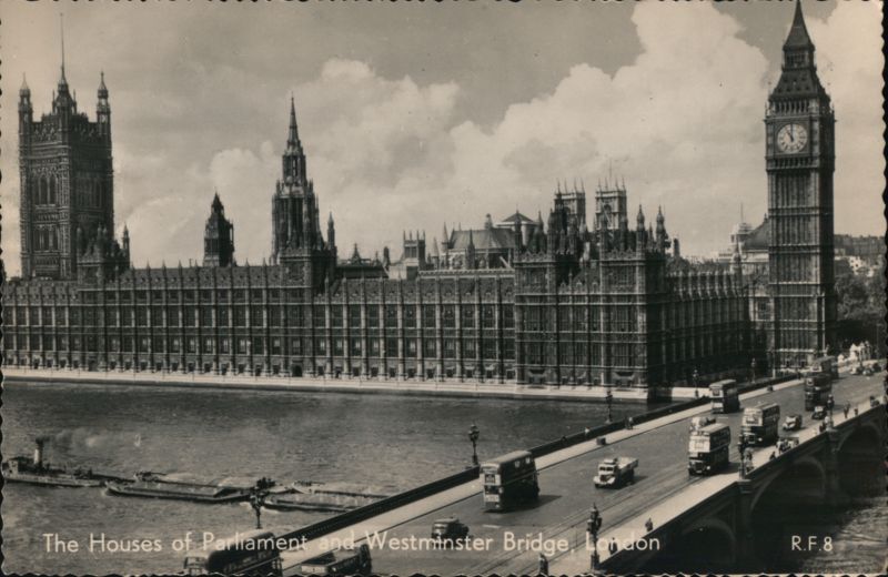 The Houses of Parliament and Westminster Bridge, London England