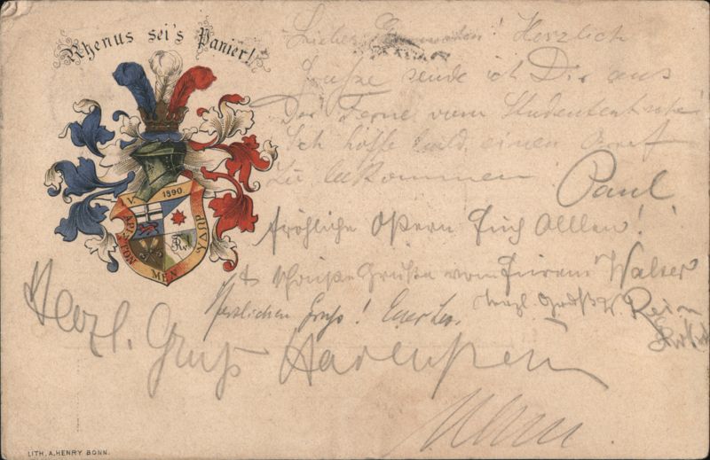 Coat of Arms, 'Rhenus sei's Panier!', 1590 Germany