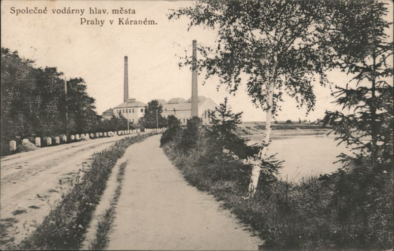 Společné vodárny hlav. města Prahy v Káraném Káraný Czechoslovakia
