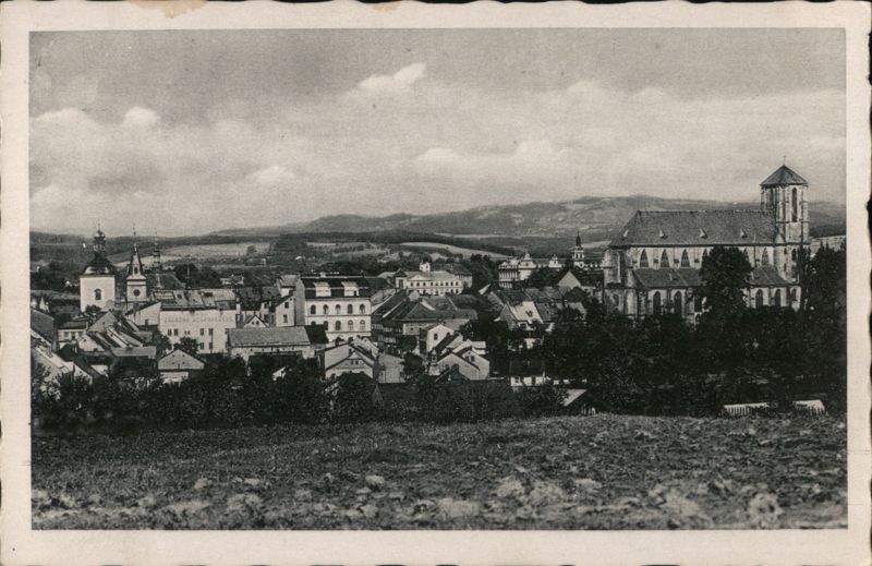 Panoramic View of Turnov Czechoslovakia
