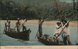 Talamanca Indians going a Fishing Postcard