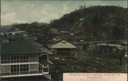 Village of Culebra showing Canal Cut in background Postcard