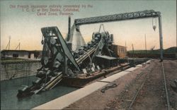 Old French Excavator, Dry Docks, Cristobal, Canal Zone Postcard