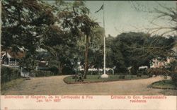 Entrance to Gov. Sweetenham's Residence, Kingston Postcard