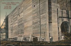 Centre wall, Gatun Locks, Panama Canal Postcard