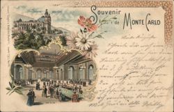 Souvenir de Monte Carlo, Casino and Salle des Jeux Postcard