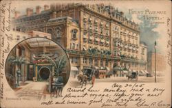 First Avenue Hotel and Entrance Hall, London Postcard